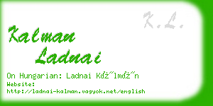 kalman ladnai business card